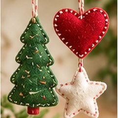 Adornos de fieltro para el árbol de Navidad